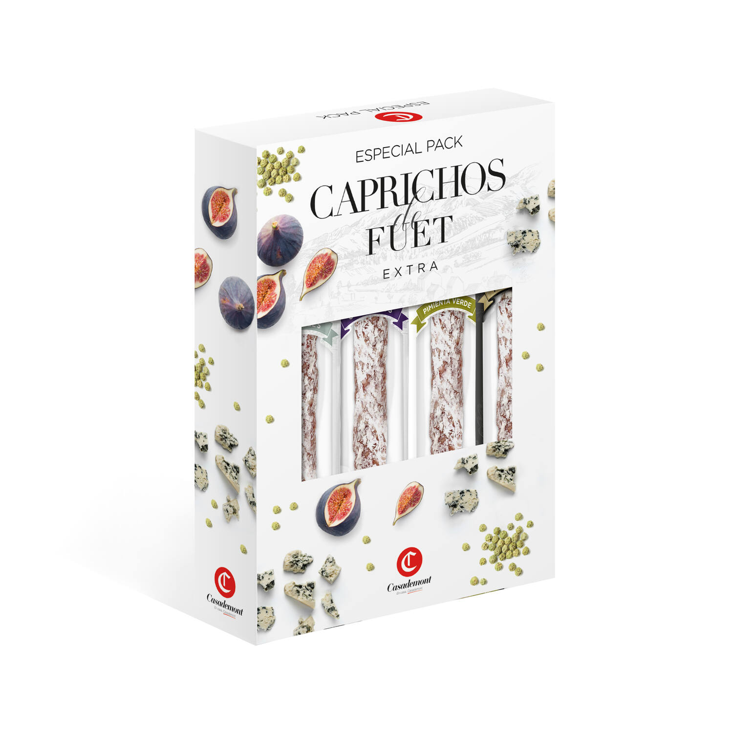 FEESTVERPAKKING  4x MINI FUETS / PLANK / MES